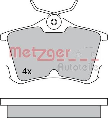 Metzger 1170435 - Тормозные колодки, дисковые, комплект autodnr.net