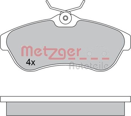 Metzger 1170438 - Гальмівні колодки, дискові гальма autocars.com.ua