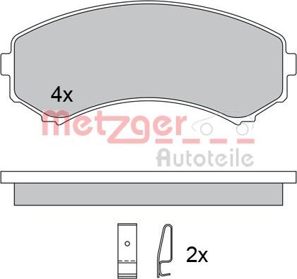 Metzger 1170450 - Гальмівні колодки, дискові гальма autocars.com.ua
