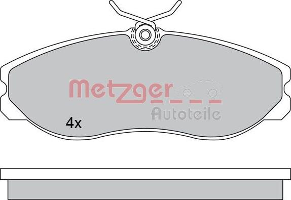 Metzger 1170451 - Тормозные колодки, дисковые, комплект avtokuzovplus.com.ua