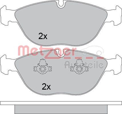 Metzger 1170454 - Тормозные колодки, дисковые, комплект autodnr.net