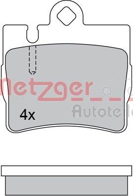 Metzger 1170460 - Тормозные колодки, дисковые, комплект avtokuzovplus.com.ua