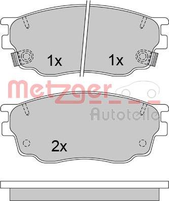 Metzger 1170461 - Гальмівні колодки, дискові гальма autocars.com.ua