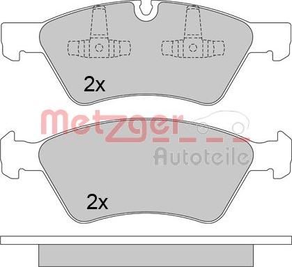 Metzger 1170464 - Гальмівні колодки, дискові гальма autocars.com.ua