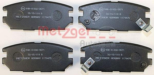 Metzger 1170475 - Гальмівні колодки, дискові гальма autocars.com.ua