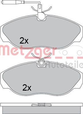 Metzger 1170477 - Тормозные колодки, дисковые, комплект avtokuzovplus.com.ua