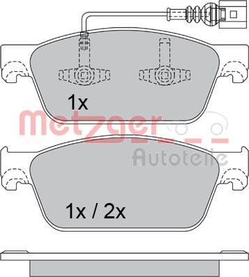 Metzger 1170484 - Гальмівні колодки, дискові гальма autocars.com.ua