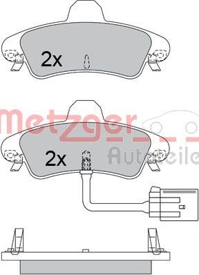 Metzger 1170491 - Гальмівні колодки, дискові гальма autocars.com.ua