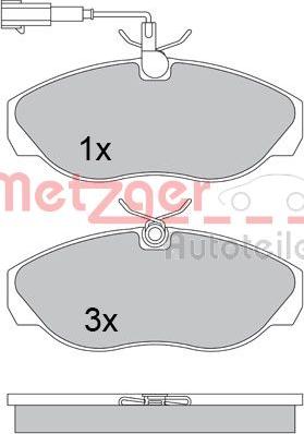 Metzger 1170494 - Гальмівні колодки, дискові гальма autocars.com.ua