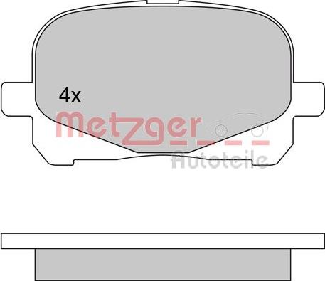 Metzger 1170495 - Тормозные колодки, дисковые, комплект autodnr.net