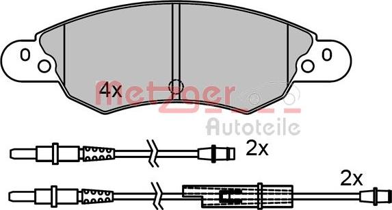 Metzger 1170502 - Тормозные колодки, дисковые, комплект autodnr.net