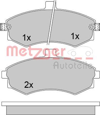 Metzger 1170506 - Тормозные колодки, дисковые, комплект avtokuzovplus.com.ua