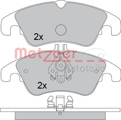 Metzger 1170509 - Гальмівні колодки, дискові гальма autocars.com.ua