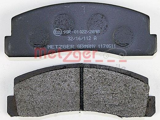Metzger 1170511 - Тормозные колодки, дисковые, комплект autodnr.net