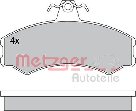 Metzger 1170512 - Тормозные колодки, дисковые, комплект avtokuzovplus.com.ua