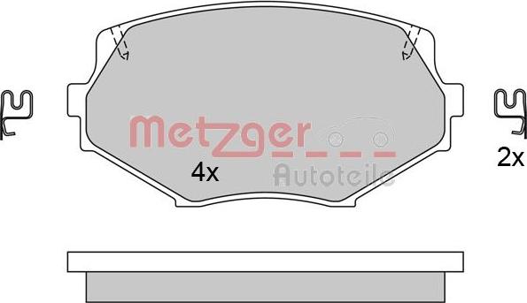 Metzger 1170515 - Тормозные колодки, дисковые, комплект avtokuzovplus.com.ua