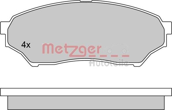 Metzger 1170520 - Гальмівні колодки, дискові гальма autocars.com.ua