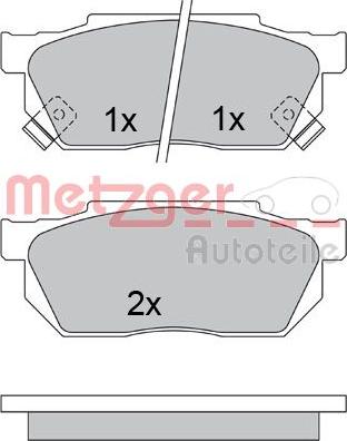 Metzger 1170527 - Гальмівні колодки, дискові гальма autocars.com.ua