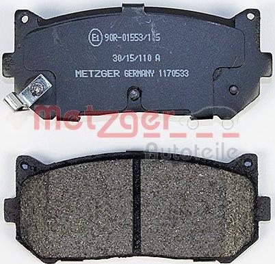 Metzger 1170533 - Тормозные колодки, дисковые, комплект autodnr.net