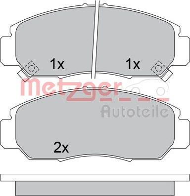 Metzger 1747230 - Гальмівні колодки, дискові гальма autocars.com.ua