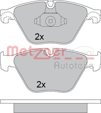 Metzger 1170538 - Тормозные колодки, дисковые, комплект avtokuzovplus.com.ua