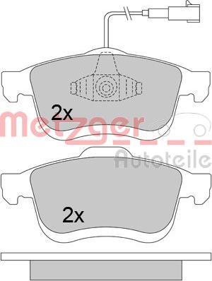 Metzger 1170542 - Гальмівні колодки, дискові гальма autocars.com.ua