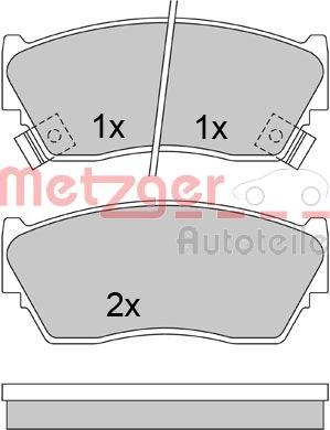 Metzger 1170547 - Гальмівні колодки, дискові гальма autocars.com.ua