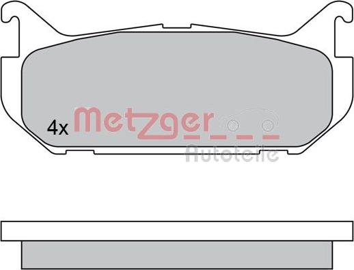 Metzger 1170549 - Тормозные колодки, дисковые, комплект autodnr.net