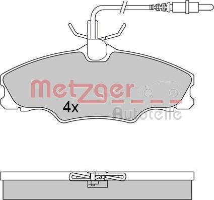 Metzger 1170552 - Тормозные колодки, дисковые, комплект avtokuzovplus.com.ua