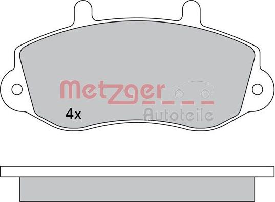 Metzger 1170553 - Гальмівні колодки, дискові гальма autocars.com.ua