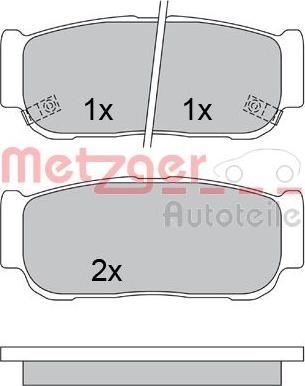 Metzger 1170557 - Гальмівні колодки, дискові гальма autocars.com.ua