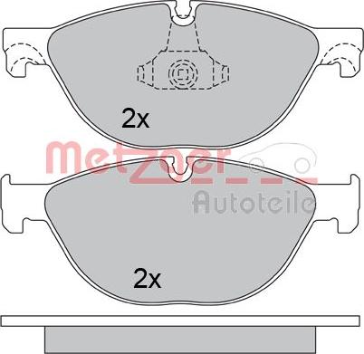 Metzger 1170564 - Гальмівні колодки, дискові гальма autocars.com.ua