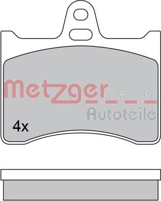 Metzger 1170567 - Тормозные колодки, дисковые, комплект avtokuzovplus.com.ua