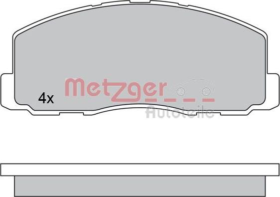 Metzger 1170569 - Тормозные колодки, дисковые, комплект avtokuzovplus.com.ua