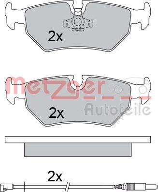 Metzger 1170572 - Тормозные колодки, дисковые, комплект avtokuzovplus.com.ua