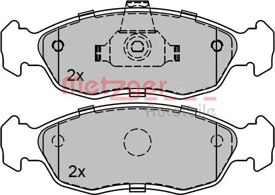 Metzger 1170578 - Гальмівні колодки, дискові гальма autocars.com.ua