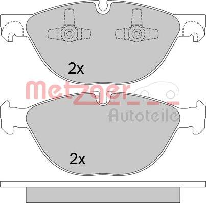 Metzger 1170592 - Тормозные колодки, дисковые, комплект autodnr.net
