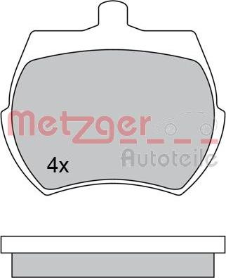 Metzger 1170596 - Гальмівні колодки, дискові гальма autocars.com.ua