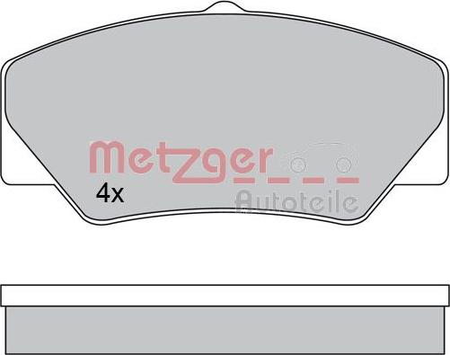 Metzger 1170599 - Гальмівні колодки, дискові гальма autocars.com.ua