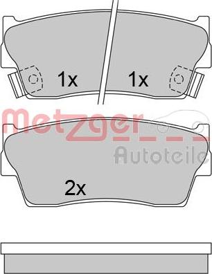 Metzger 1170601 - Гальмівні колодки, дискові гальма autocars.com.ua