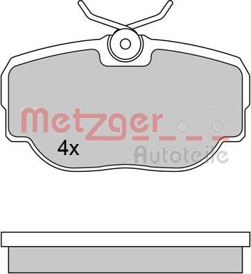 Metzger 1170605 - Тормозные колодки, дисковые, комплект avtokuzovplus.com.ua