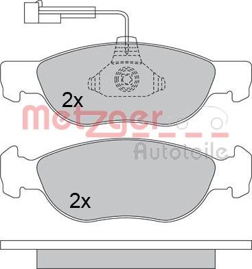 Metzger 1170606 - Гальмівні колодки, дискові гальма autocars.com.ua