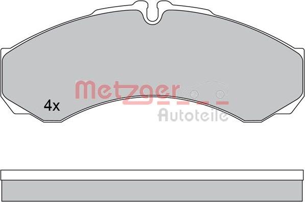 Metzger 1170608 - Тормозные колодки, дисковые, комплект avtokuzovplus.com.ua