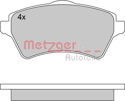 Metzger 1170612 - Гальмівні колодки, дискові гальма autocars.com.ua