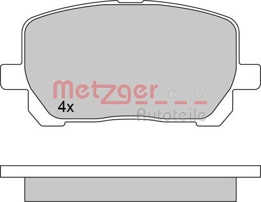 Metzger 1170616 - Гальмівні колодки, дискові гальма autocars.com.ua