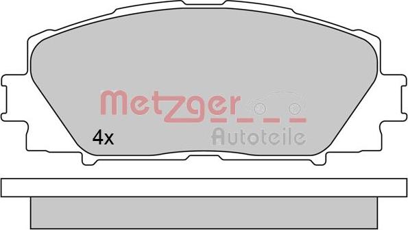 Metzger 1170618 - Тормозные колодки, дисковые, комплект avtokuzovplus.com.ua