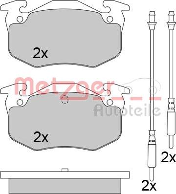 Metzger 1170624 - Тормозные колодки, дисковые, комплект autodnr.net