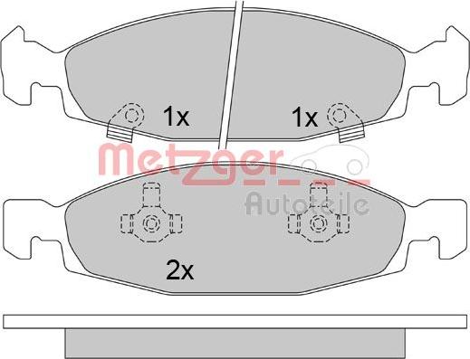 Metzger 1170631 - Гальмівні колодки, дискові гальма autocars.com.ua