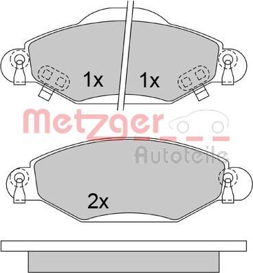 Metzger 1170632 - Гальмівні колодки, дискові гальма autocars.com.ua