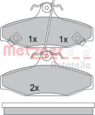 Metzger 1170662 - Тормозные колодки, дисковые, комплект avtokuzovplus.com.ua